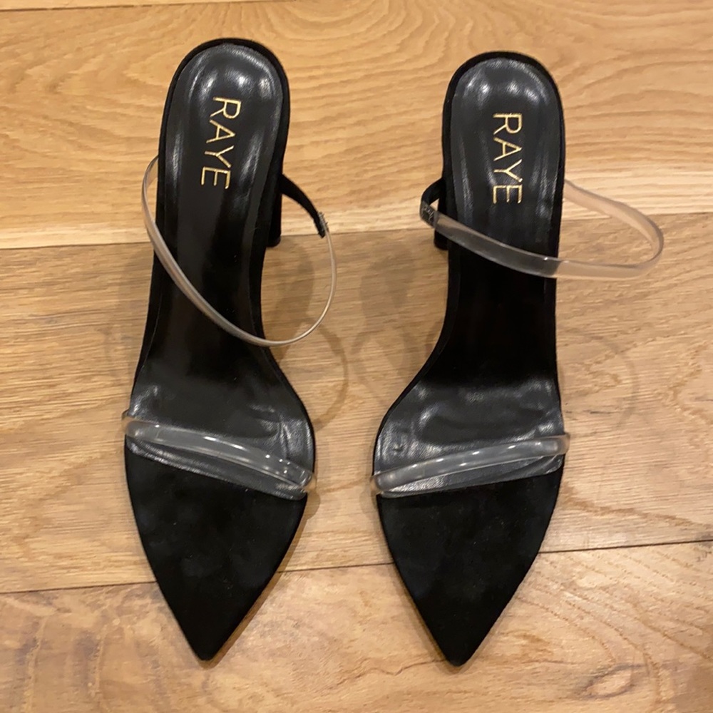 RAYE heels with Translucent Straps
